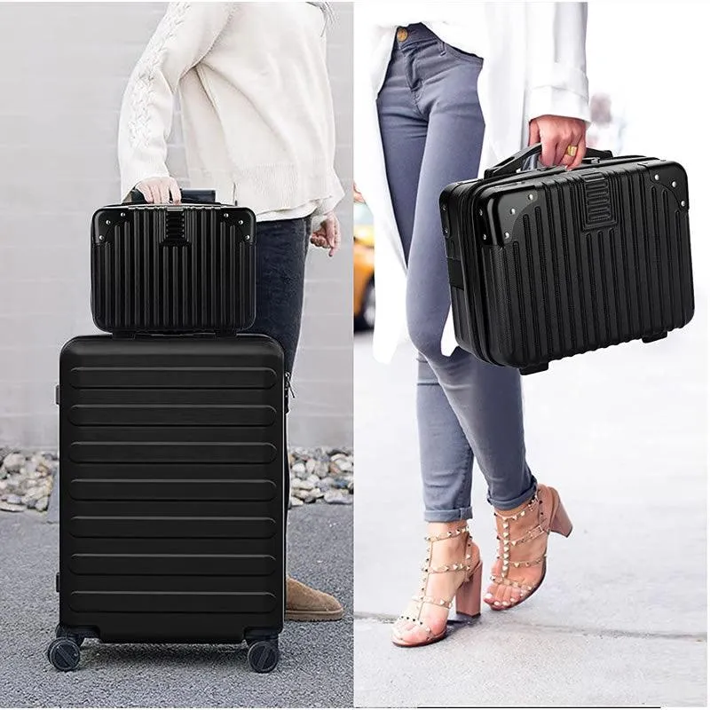 14-Inches Mini Cosmetic Case Travel Suitcase Da-1 Black - Shop Now For Best Deals