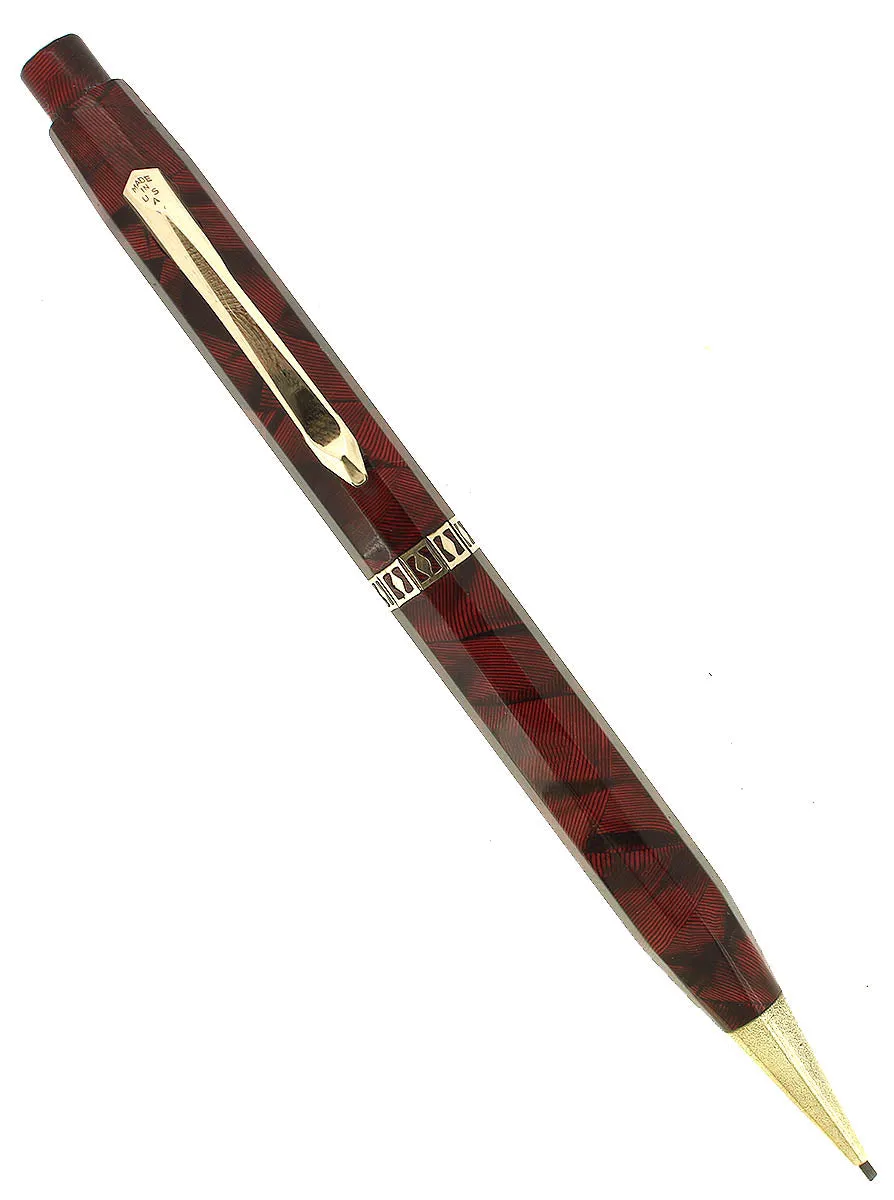 1930S WAHL EVERSHARP DORIC RED SHELL REPEATER PENCIL RESTORED