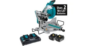 2021 Makita 36V (18V X2) LXT® Brushless 10" Dual-Bevel Sliding Compound Miter Saw with Laser Kit (5.0Ah) (XSL06P