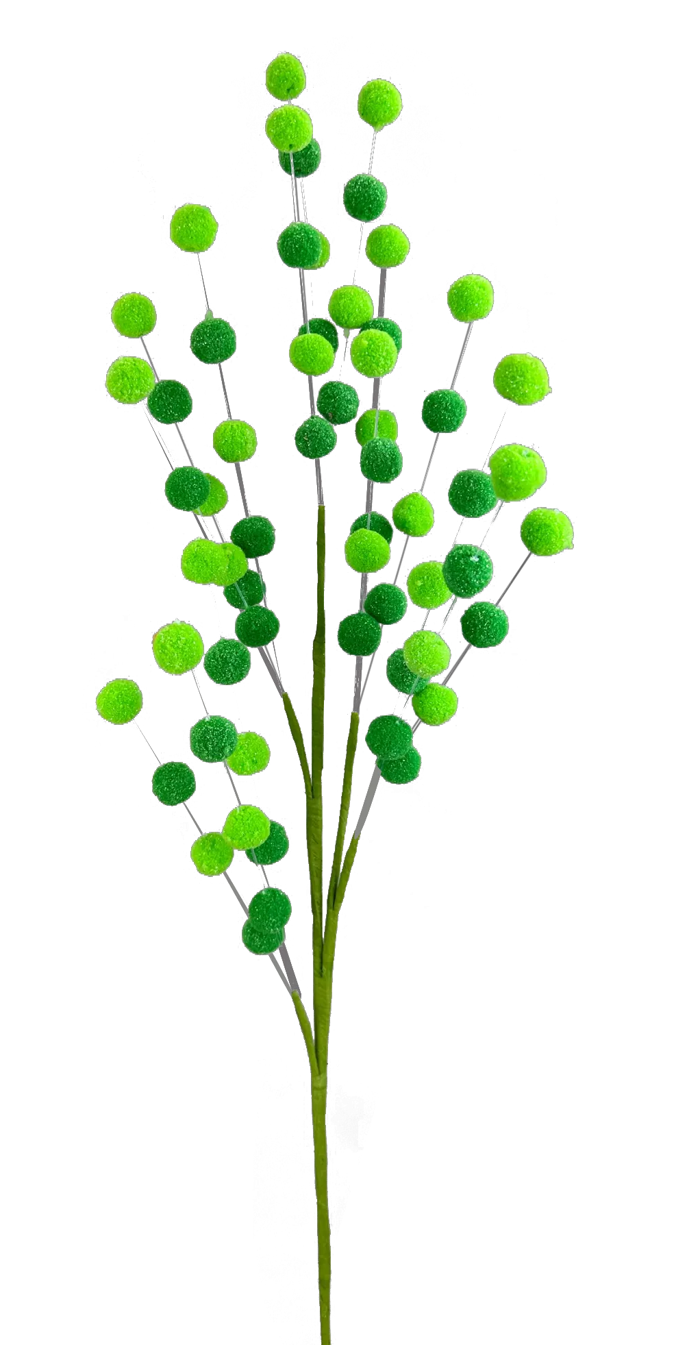 30" Green Felt Ball Spray with 5 Stems 63476GN