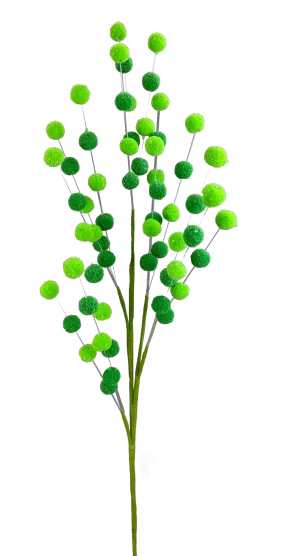 30" Green Felt Ball Spray with 5 Stems 63476GN