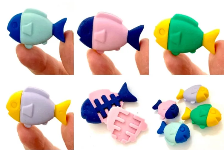 381111 FISH ERASER-4 COLORS-30