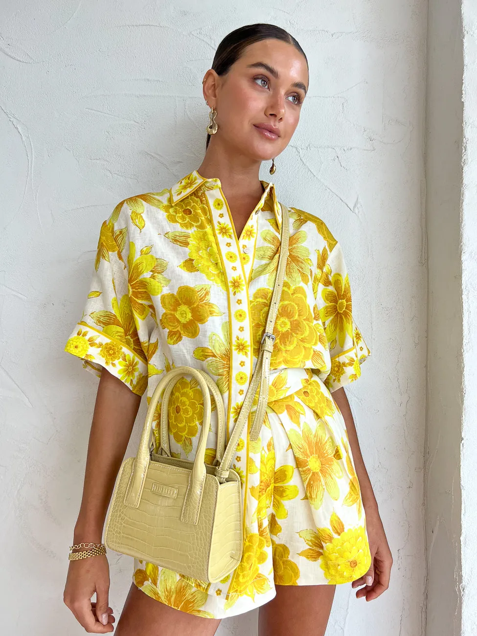 Alemais Sonny Oversized Shirt in Lemon