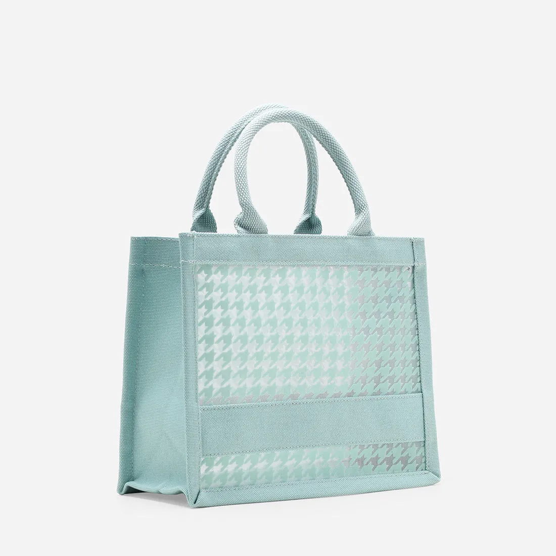 Alyssa Mini Houndstooth Tote Bag