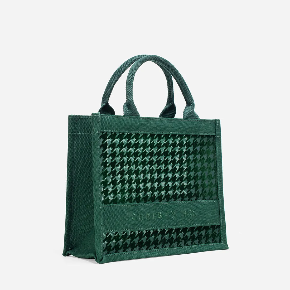 Alyssa Mini Houndstooth Tote Bag