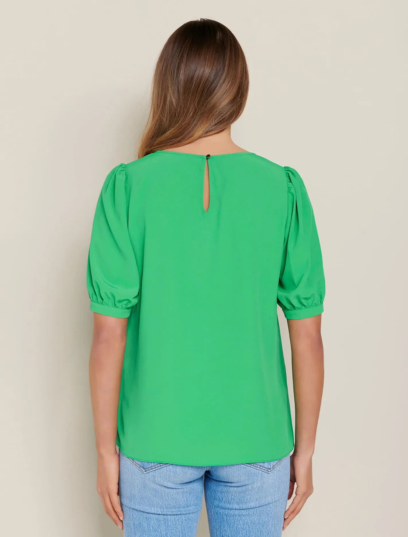 Amena Puff Sleeve Shell Blouse