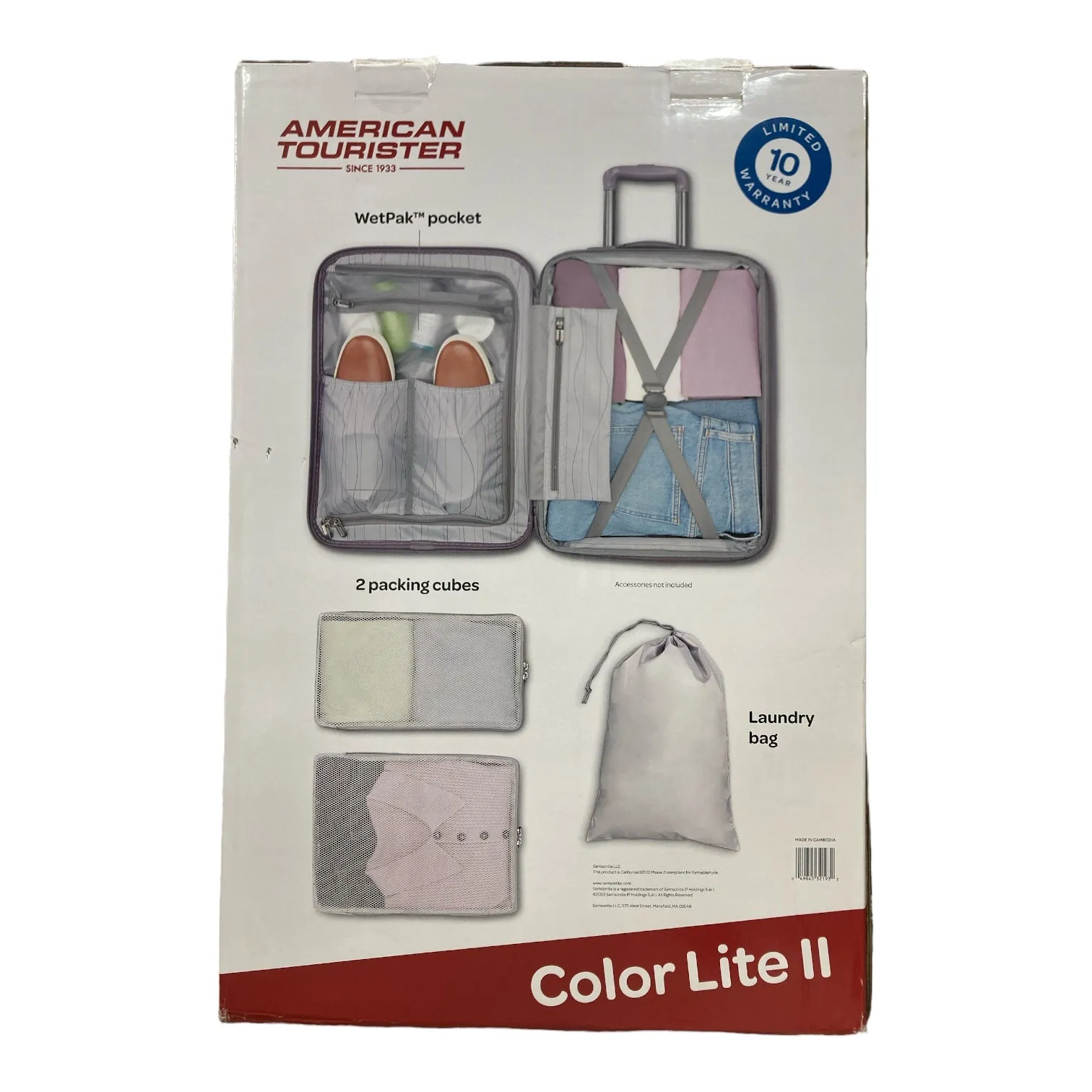 American Tourister ColorLite II 2-Piece Hard Side Luggage Set, Lilac