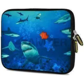 Amzer 10.5 Inch Neoprene Notebook Tablet/iPad Sleeve - Sharks Around