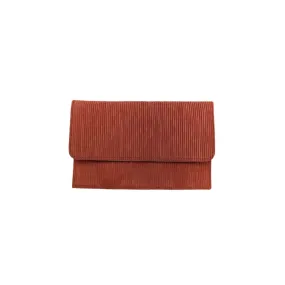 ANN KURZ Compact purse ruffle rust women