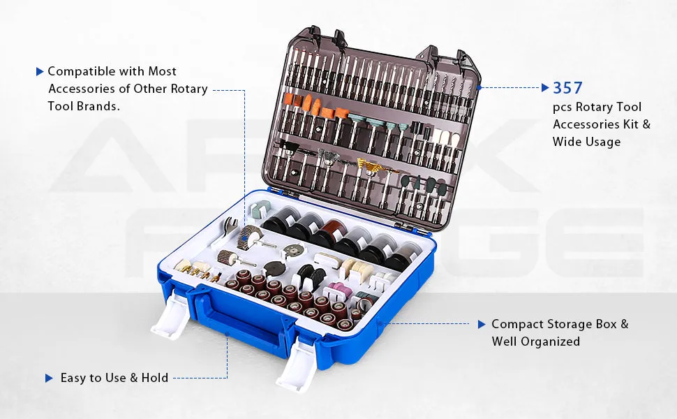 APEXFORGE Rotary Tool Accessories Kit, 357Pcs Accessories Kit - #M0