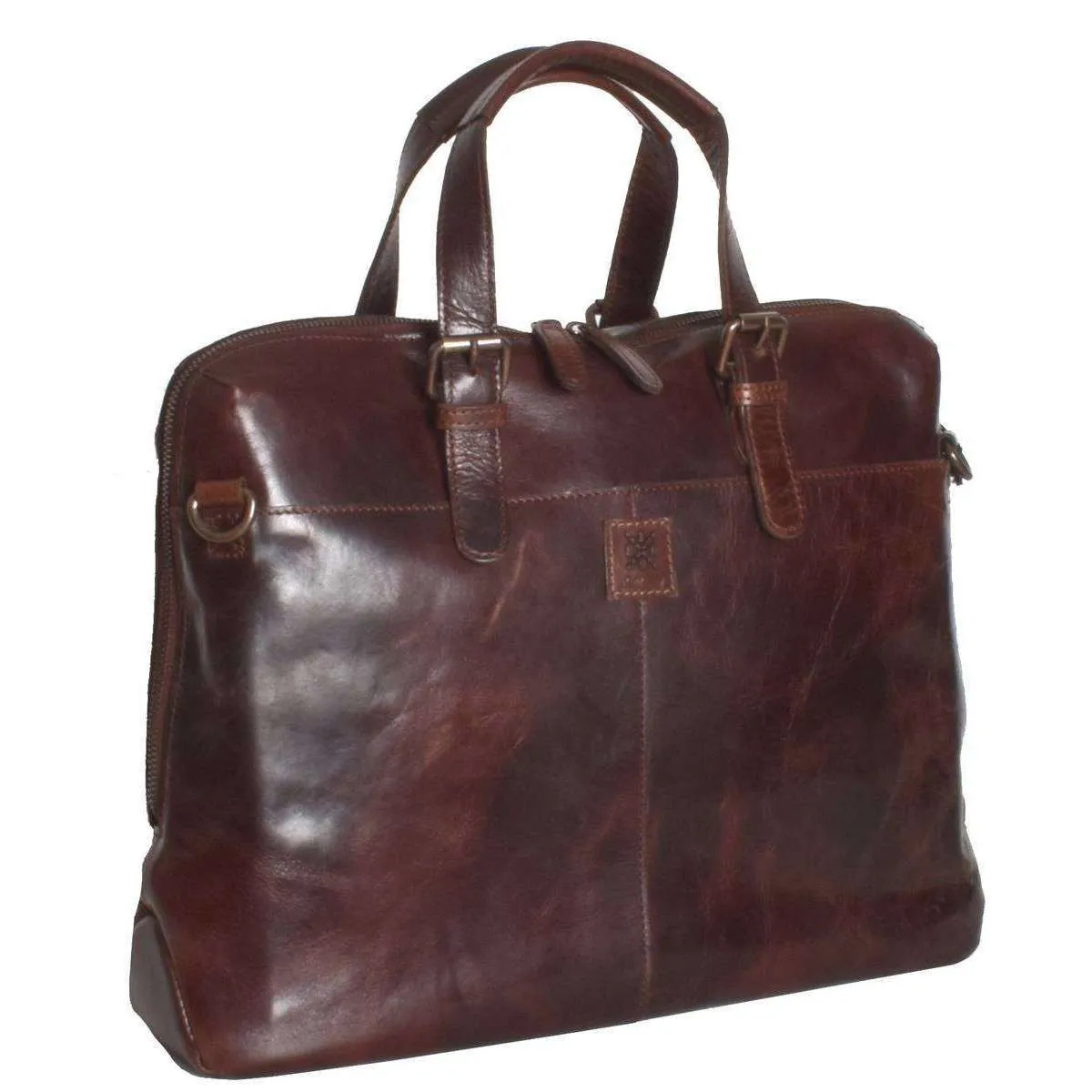 Ashwood Leather Highbury Waxed Vintage Ralph Laptop Bag - Vintage Tan