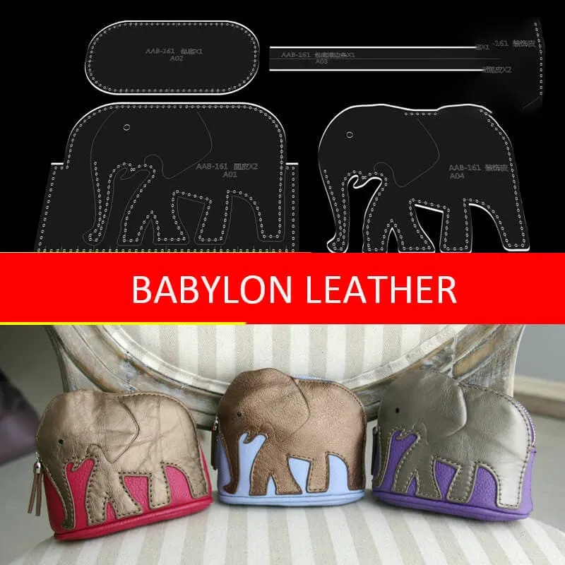 BABYLON™ Elephant Coin Purse Leather Craft Pattern AAB-161