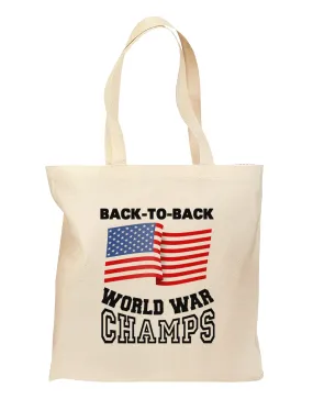 Back to Back World War Champs Grocery Tote Bag