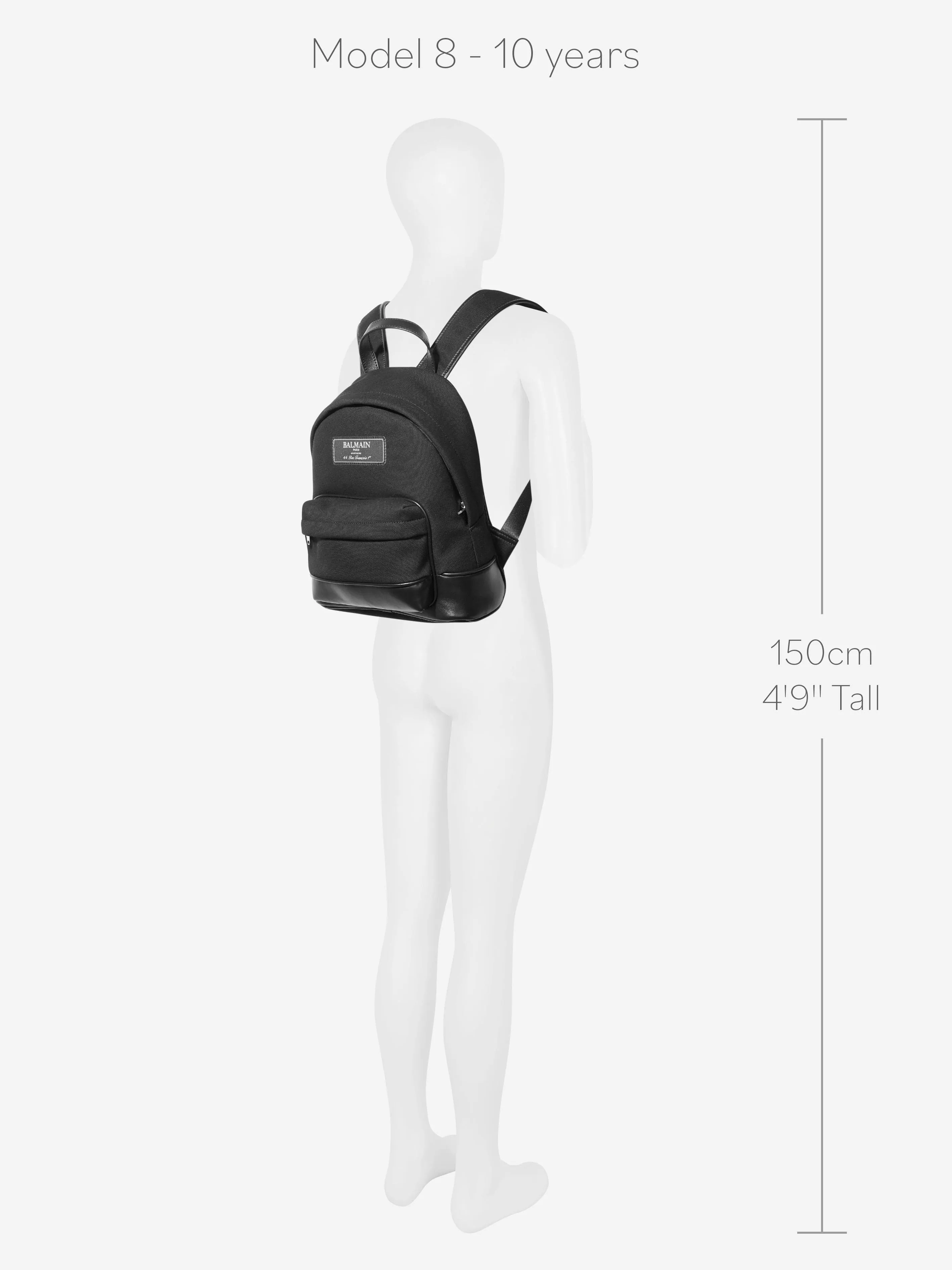 Balmain Kids Logo Backpack in Black (30cm)