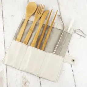 Bamboo cutlery set (including chopsticks)