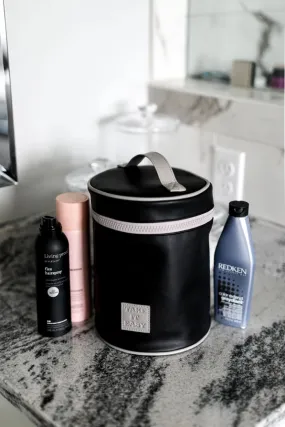 Barrel Organizer Black Toiletry Bag