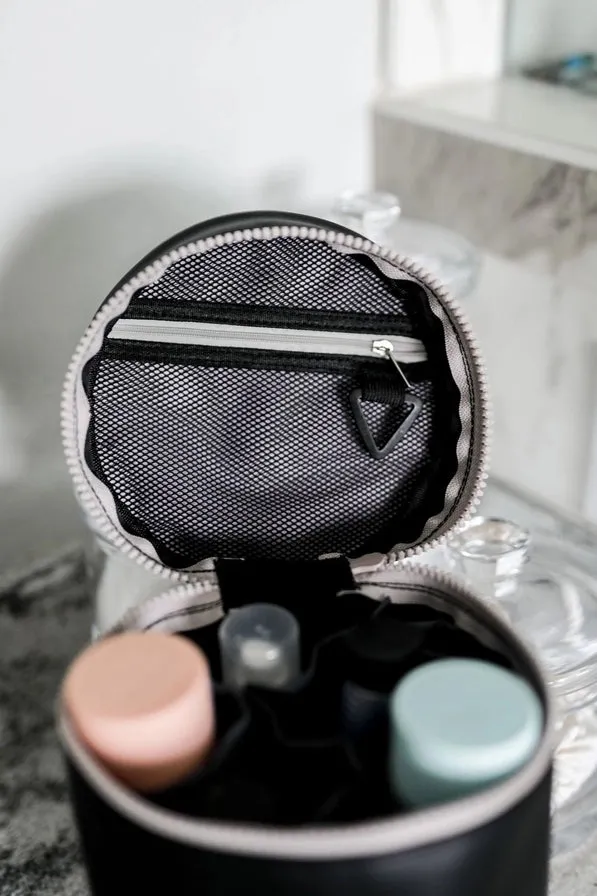 Barrel Organizer Black Toiletry Bag