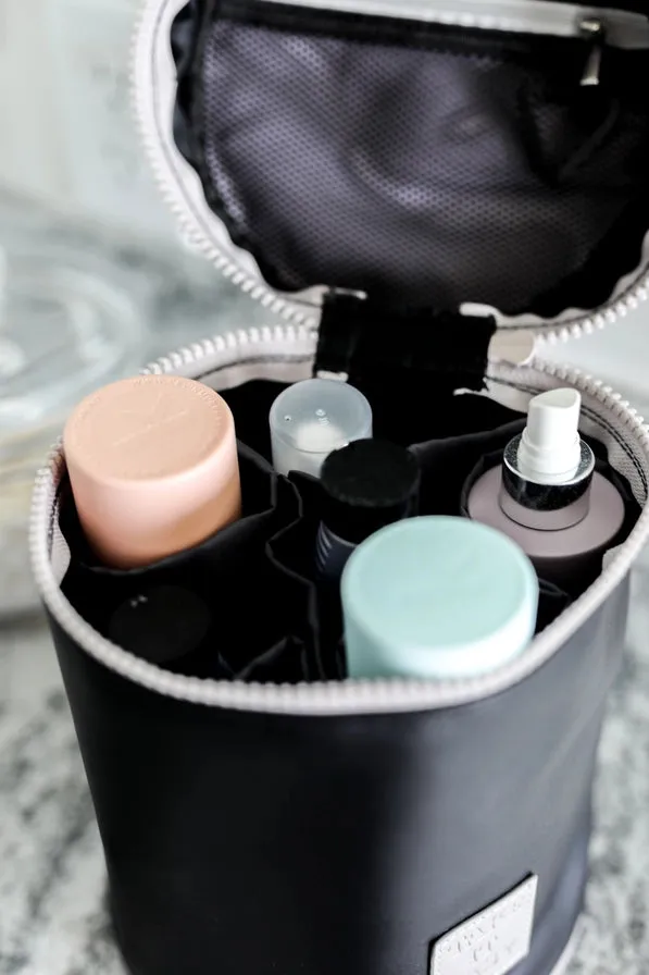 Barrel Organizer Black Toiletry Bag