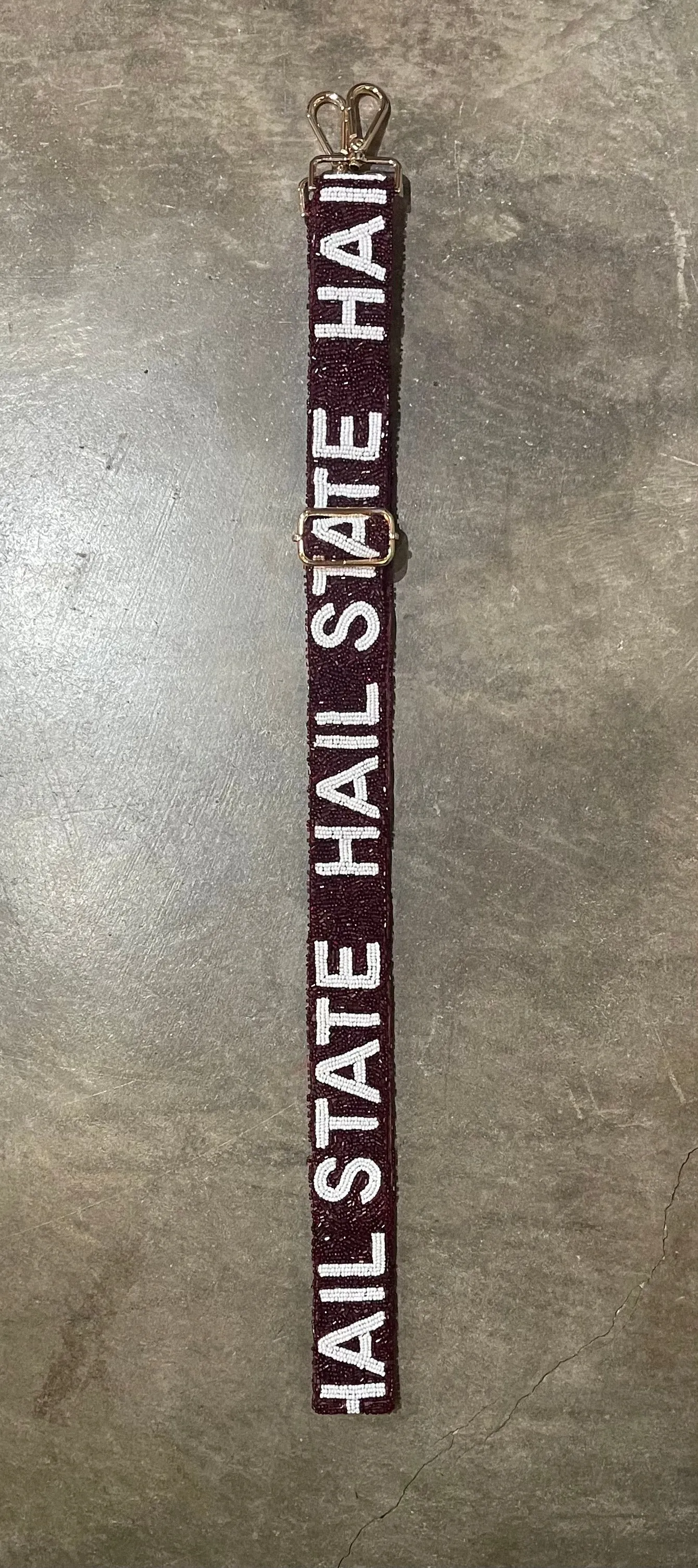 Beaded Adjustable Bag Strap Hail State