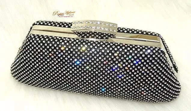 Beautiful Classy Gold Silver Black Clutch Party Clutch Evening Party Cocktail Wedding Bridal Purse