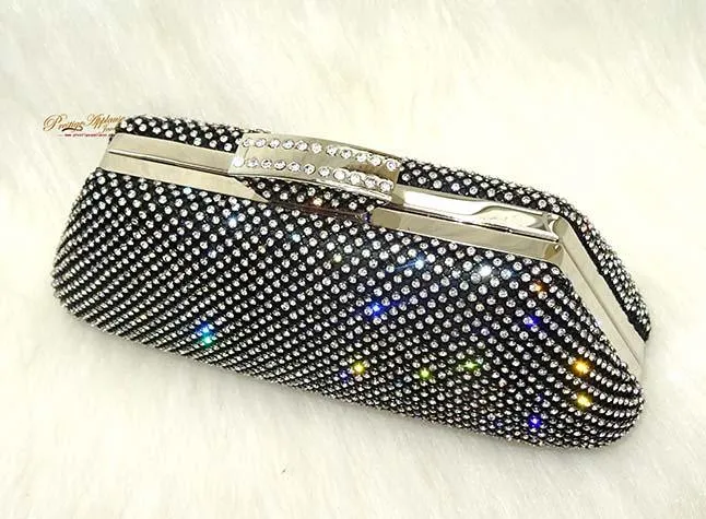 Beautiful Classy Gold Silver Black Clutch Party Clutch Evening Party Cocktail Wedding Bridal Purse