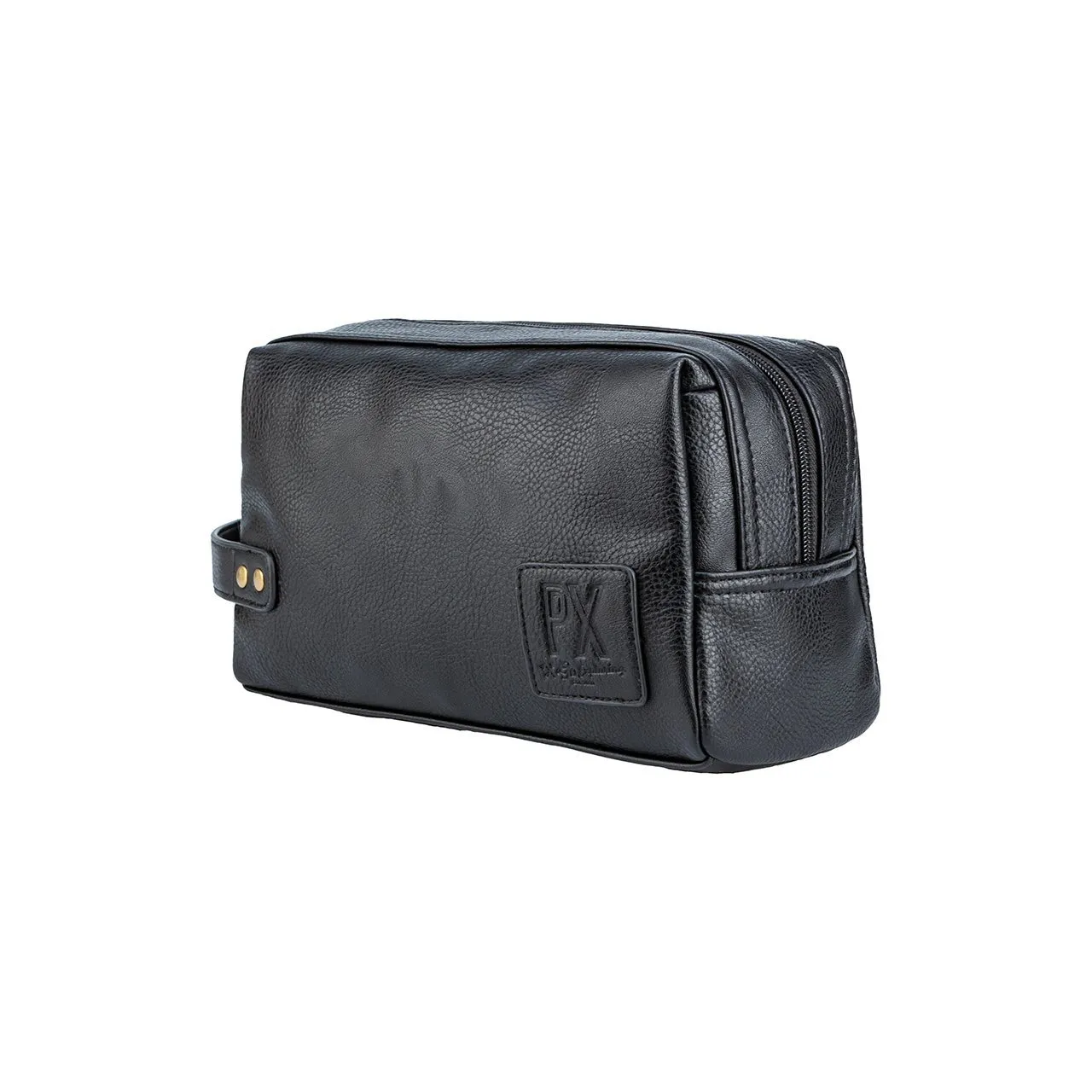 Black Fletcher Vegan Leather Dopp Kit