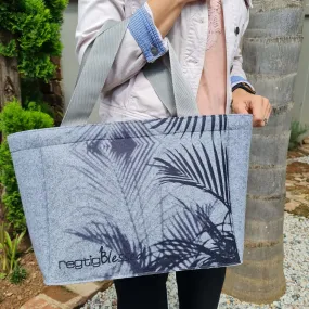 Black Palms - Recycled Felt Shopper Bag