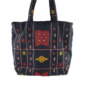 Black Tribal Handwoven Tote