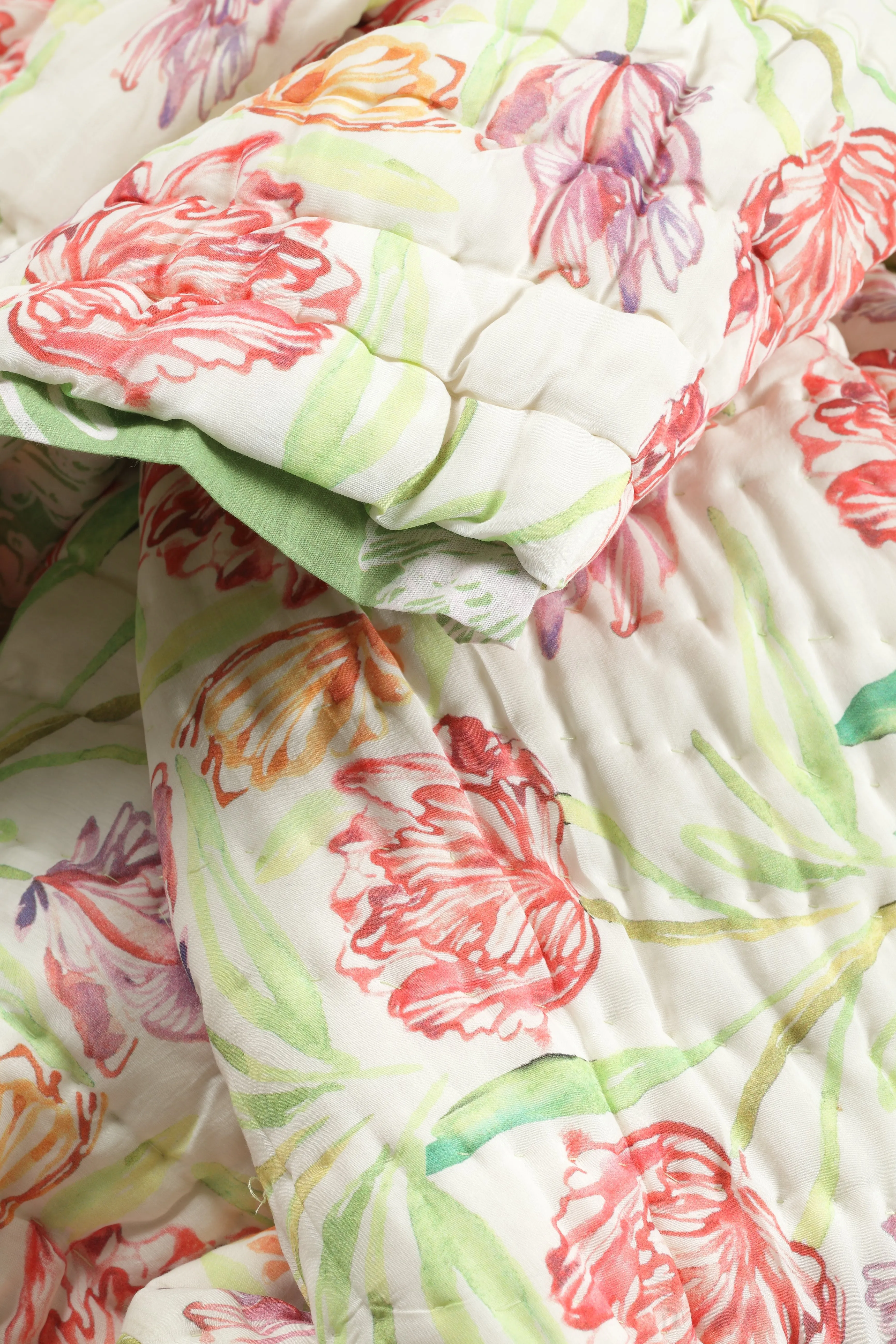 BOTANICA Silk Cotton Reversible Quilt