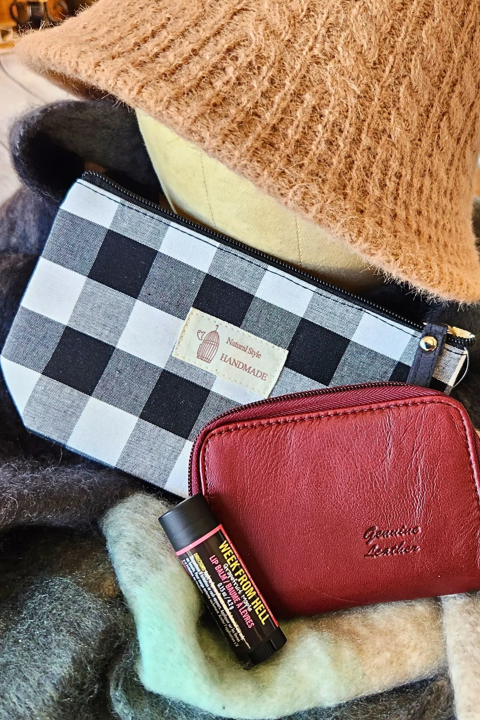 Buffalo Plaid Zipper Pouch