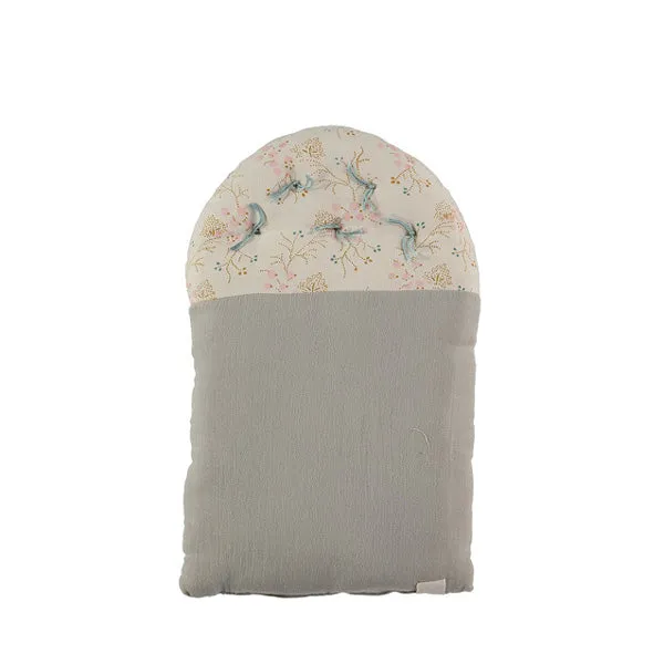 Camomile London Small House Cushion – Minako Golden/Soft Grey