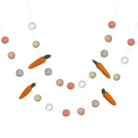 Carrot Easter Garland- Peach, Cream