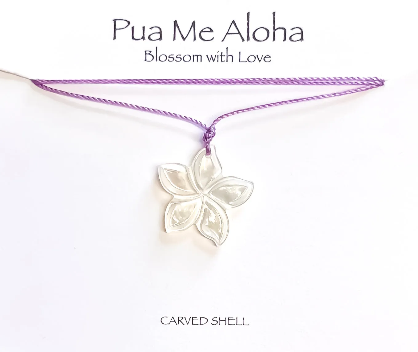 Carved Plumeria Necklace