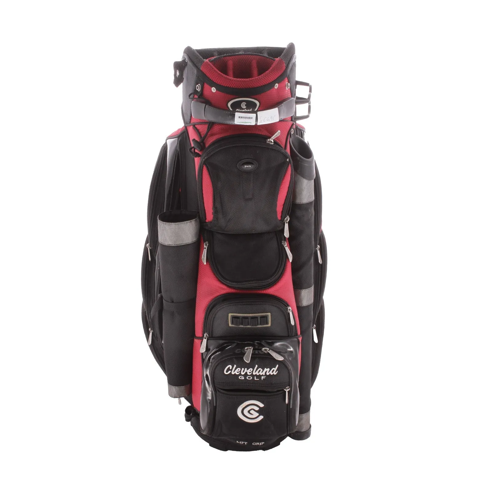 Cleveland Second Hand Cart Bag - Black/Red