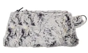 Coin Purse & Cosmetic Bag - Luxury Faux Fur in Khaki (Limited Availability)