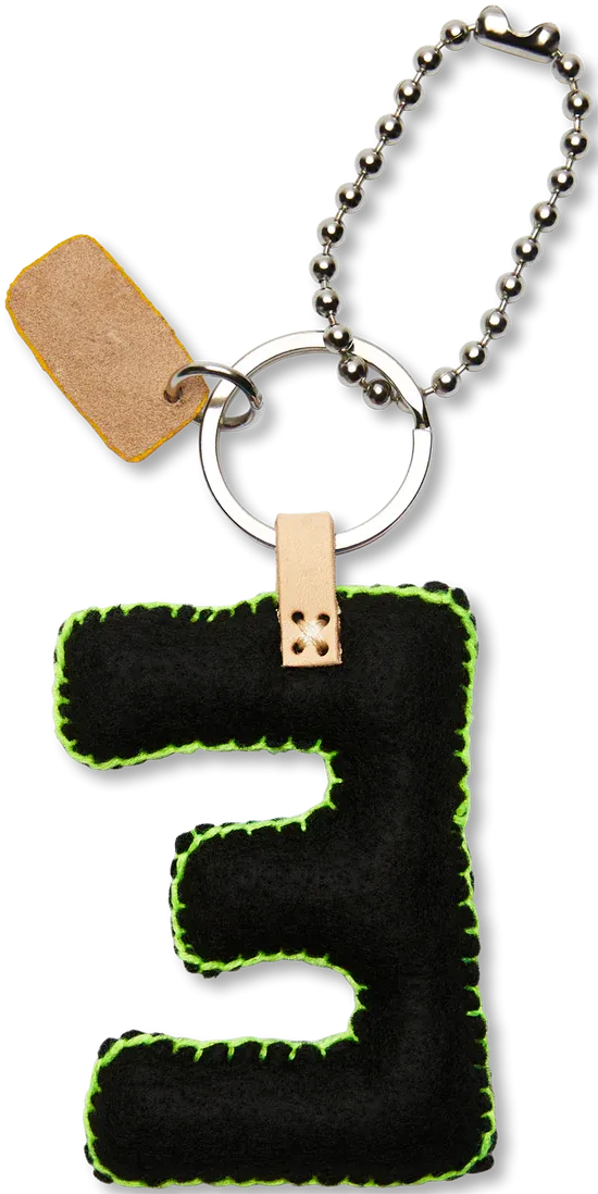 Consuela Embroidered Felt Alphabet Letter Charms - Black