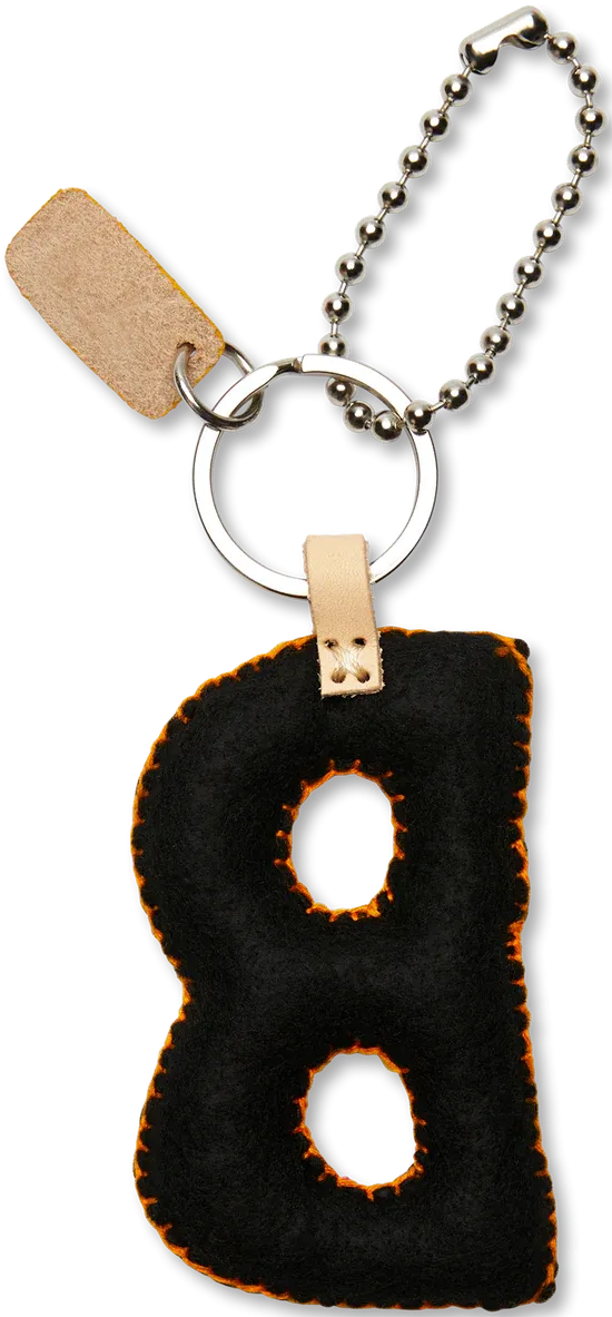 Consuela Embroidered Felt Alphabet Letter Charms - Black