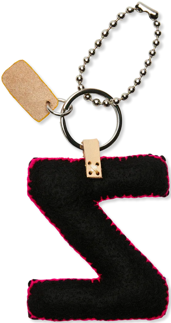 Consuela Embroidered Felt Alphabet Letter Charms - Black