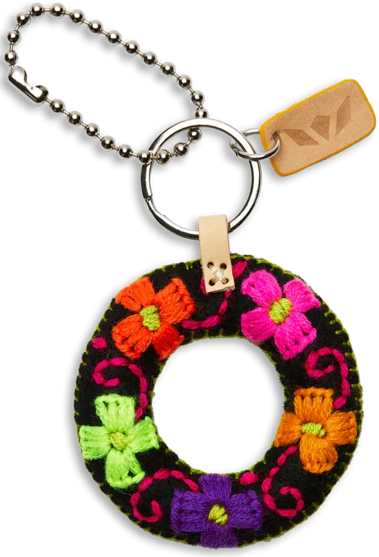 Consuela Embroidered Felt Alphabet Letter Charms - Black