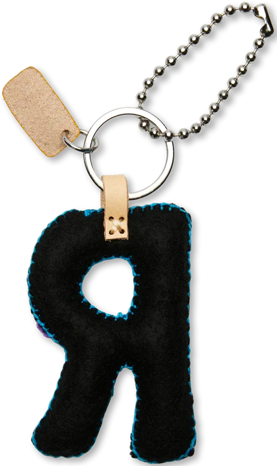 Consuela Embroidered Felt Alphabet Letter Charms - Black