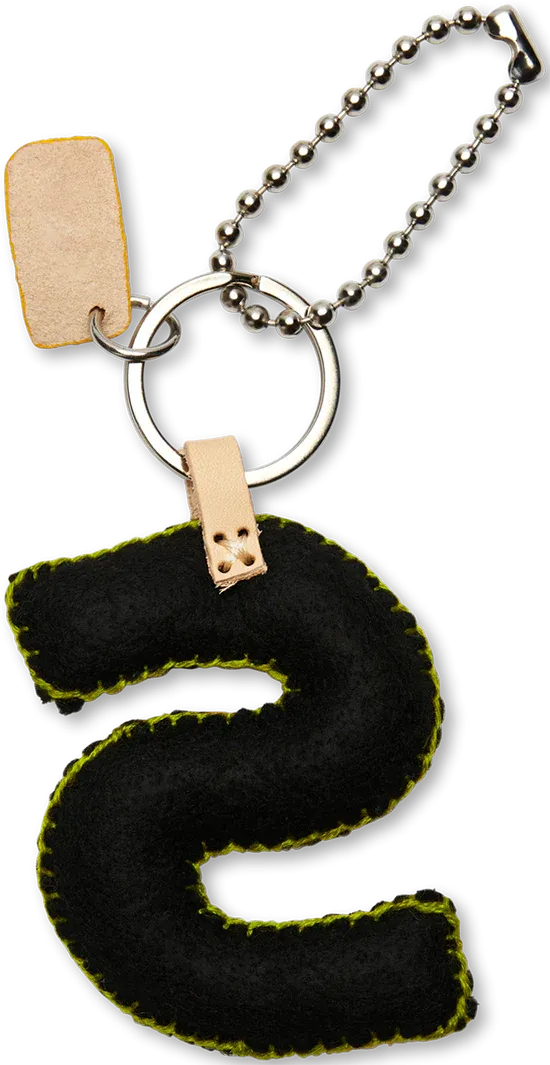 Consuela Embroidered Felt Alphabet Letter Charms - Black