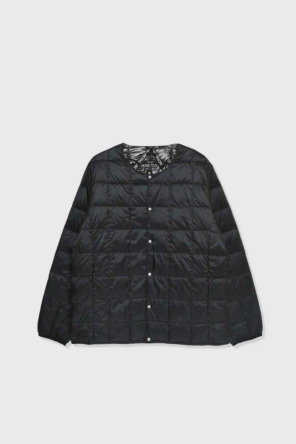 Crew Neck Down Jacket - Black