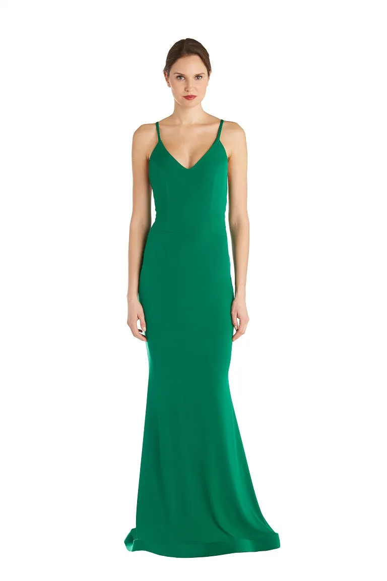 Cross Back Ruched Gown