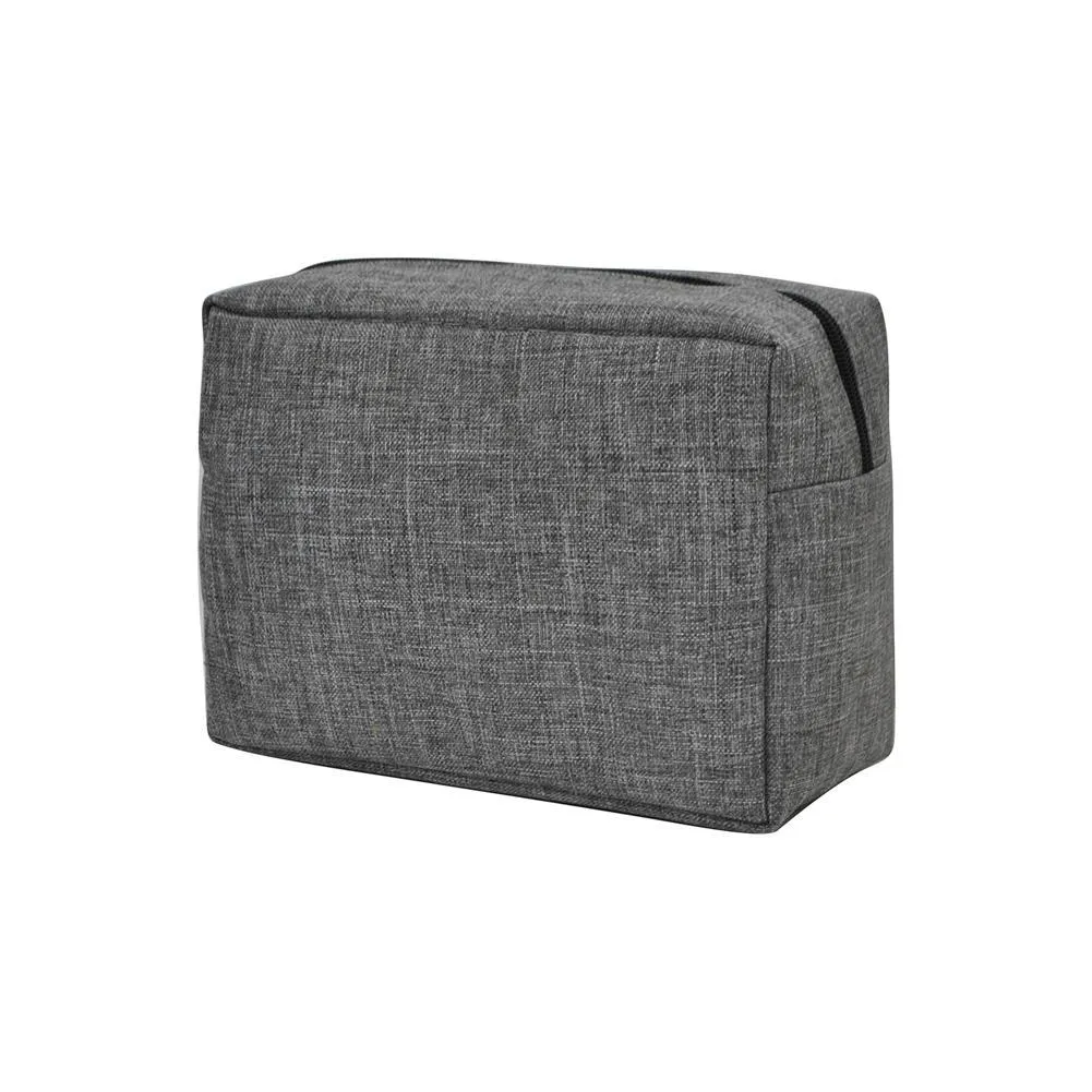 Crosshatch Gray NGIL Large Cosmetic Travel Pouch