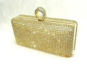 Crystal Classy Gold Silver Black Clutch Party Clutch Evening Party Cocktail Wedding Bridal Purse for women