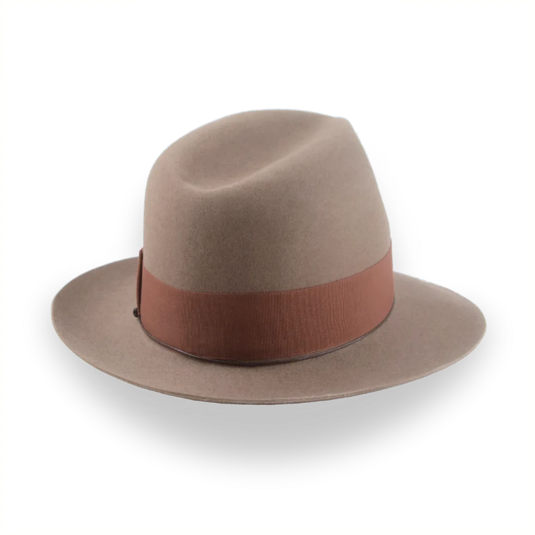 Customizable Light Brown Indy Fedora for Unique Style | The Pharaoh