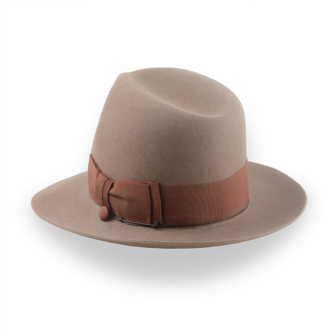 Customizable Light Brown Indy Fedora for Unique Style | The Pharaoh