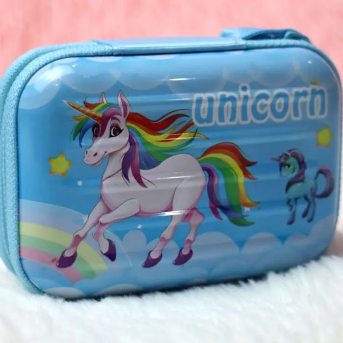 Cute Unicorn Iron Box Coin Purse For Girls – Multipurpose for Coins, Memory Card, Pen Drive Head phones & Jewelry