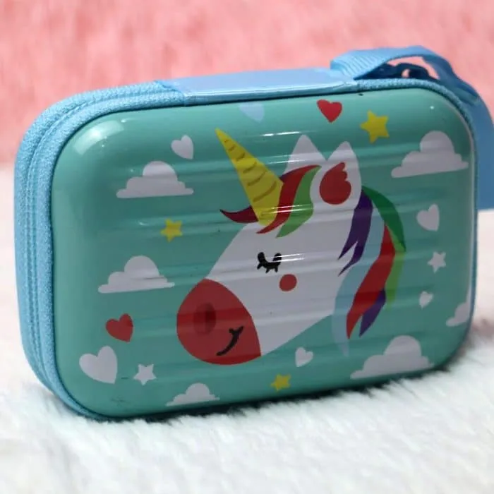 Cute Unicorn Iron Box Coin Purse For Girls – Multipurpose for Coins, Memory Card, Pen Drive Head phones & Jewelry