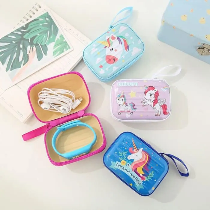 Cute Unicorn Iron Box Coin Purse For Girls – Multipurpose for Coins, Memory Card, Pen Drive Head phones & Jewelry